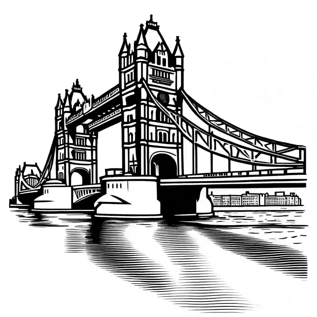 The Tower Bridge coloring pages